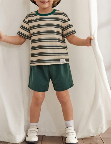Compleu Shein Kids, crem/verde
