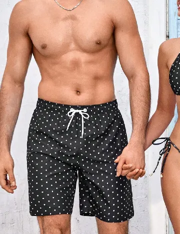 Short de baie SHEIN, negru