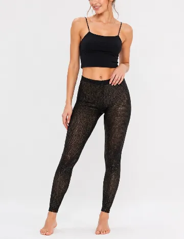 Colanti Calzedonia, negru/auriu