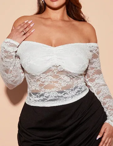 Top SHEIN CURVE, alb