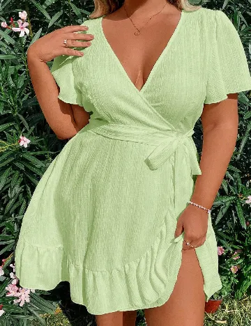 Rochie scurta SHEIN CURVE, verde