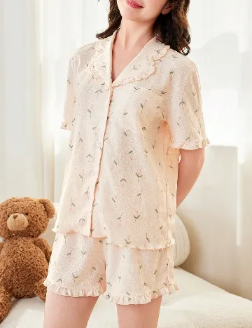 Pijama Shein Kids, crem
