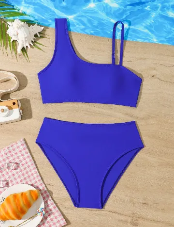 Costum de baie Shein Kids, albastru