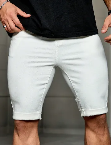 Pantaloni scurti SHEIN, alb