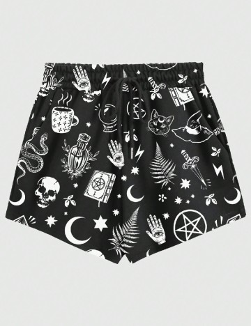 Pantaloni scurti Romwe, negru