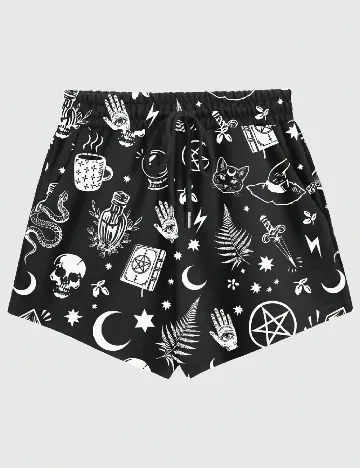 Pantaloni scurti Romwe, negru