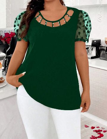 Bluza SHEIN CURVE, verde