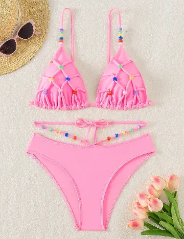 Costum de baie SHEIN, roz