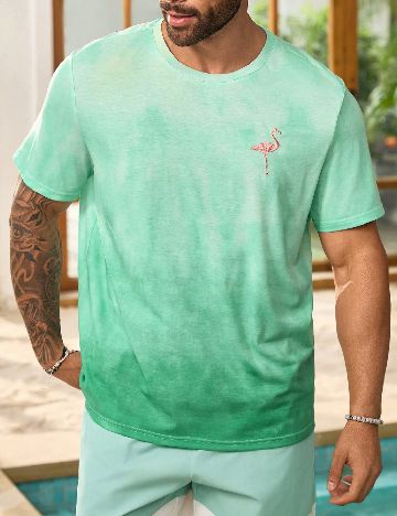 Tricou SHEIN Plus Size Men, verde