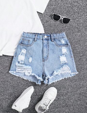 Pantaloni scurti Shein Kids, albastru