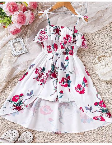Salopeta Shein Kids, alb