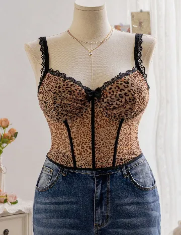 Top SHEIN CURVE, animal print