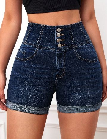 Pantaloni scurti SHEIN, albastru