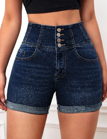 Pantaloni scurti SHEIN, albastru