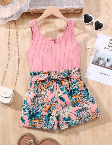 Salopeta Shein Kids, mix culori