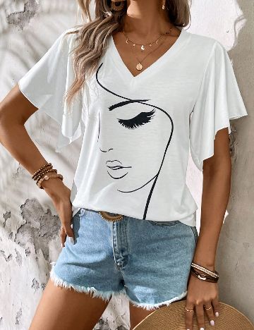 Tricou SHEIN, alb