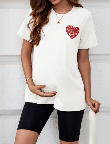 Tricou SHEIN Maternity, alb
