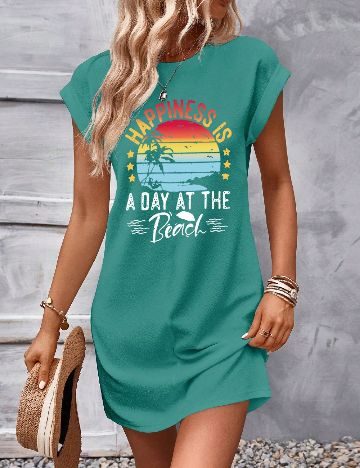 Rochie scurta SHEIN, turcoaz