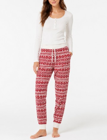 Pantaloni de pijama Tezenis, rosu