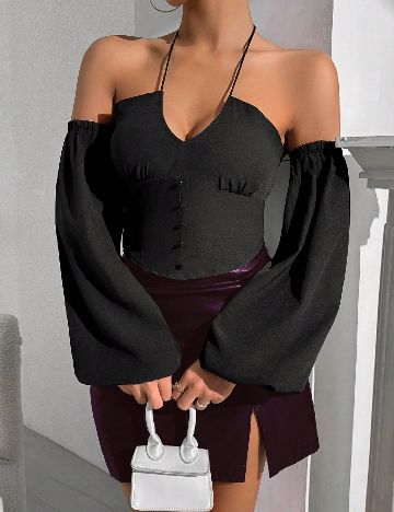 Top SHEIN, negru