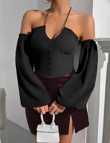 Top SHEIN, negru