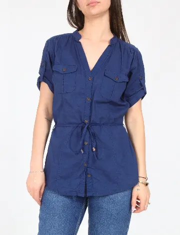 Camasa Bershka, albastru