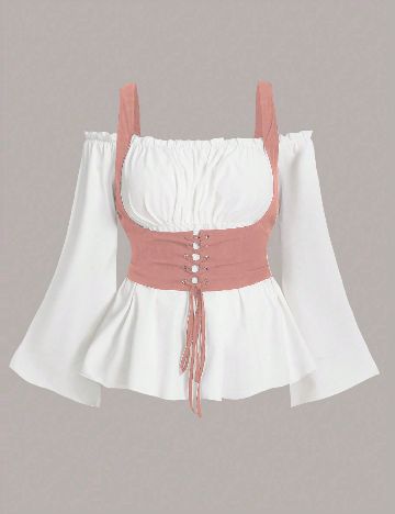 Bluza SHEIN CURVE, alb