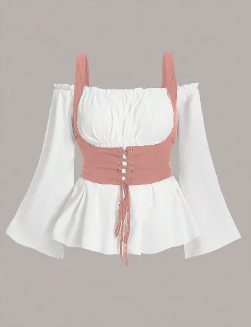Bluza SHEIN CURVE, alb