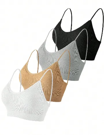 Set bustiere 4 bucati SHEIN, mix culori