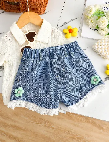 Pantaloni scurti Shein Kids, albastru