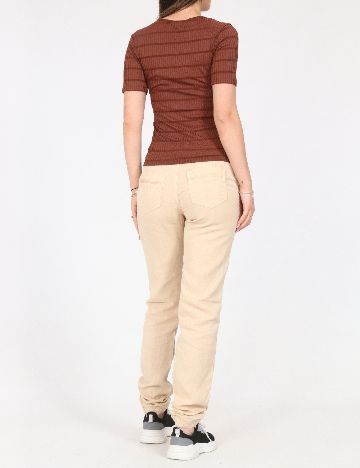 Pantaloni Bershka, crem