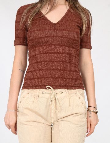 Pantaloni Bershka, crem