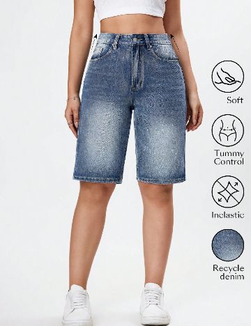 Pantaloni scurti SHEIN, albastru