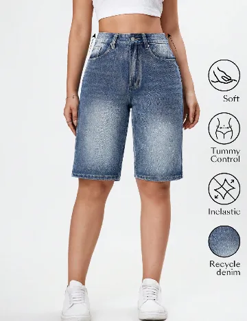 Pantaloni scurti SHEIN, albastru