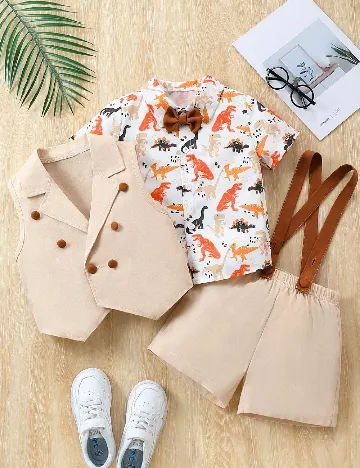 Costum Shein Kids, crem