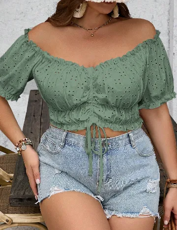 Top SHEIN CURVE, verde