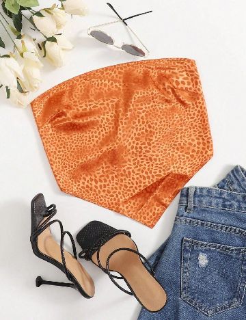 Top SHEIN, portocaliu