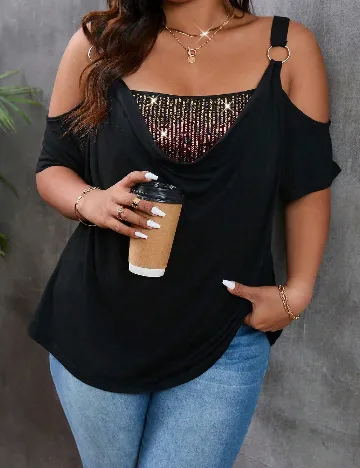 Bluza SHEIN CURVE, negru