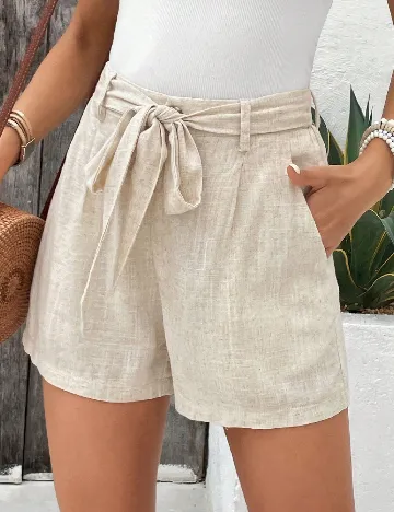 Pantaloni scurti SHEIN, crem