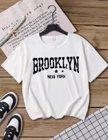 Tricou Shein Kids, alb