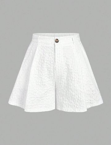 Pantaloni scurti SHEIN CURVE, alb