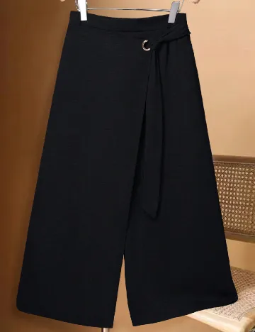 Pantaloni trei sferturi SHEIN CURVE, negru