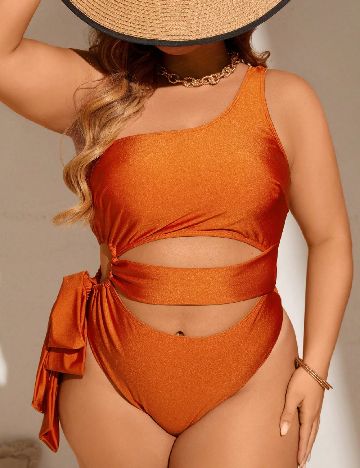 Costum de baie SHEIN CURVE, portocaliu