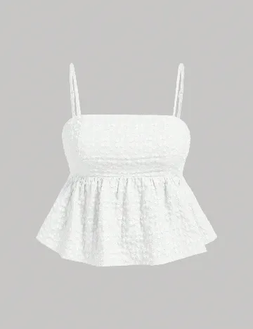 Top SHEIN CURVE, alb