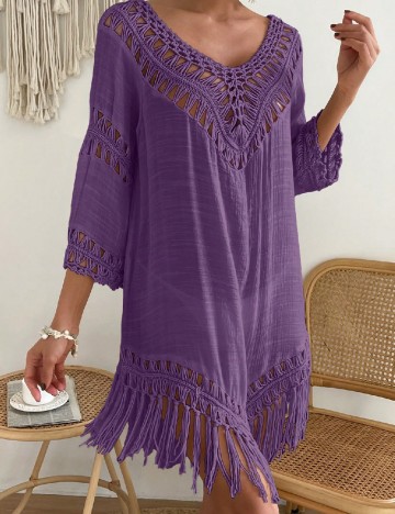 Rochie de plaja SHEIN, mov