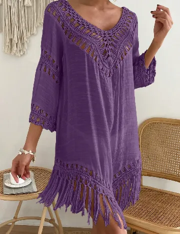 Rochie de plaja SHEIN, mov