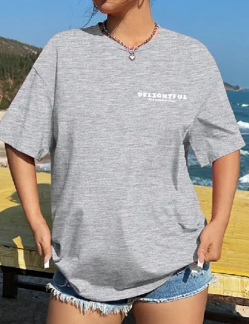Tricou SHEIN CURVE, gri
