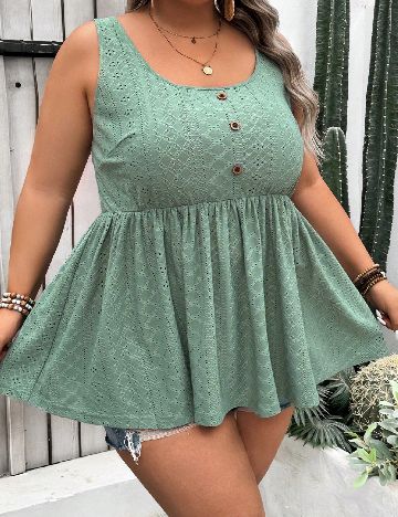 Bluza SHEIN CURVE, verde