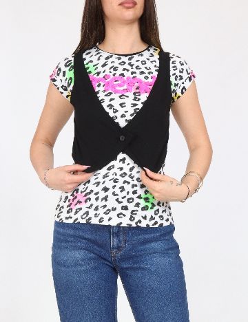 Tricou Zara, alb/negru