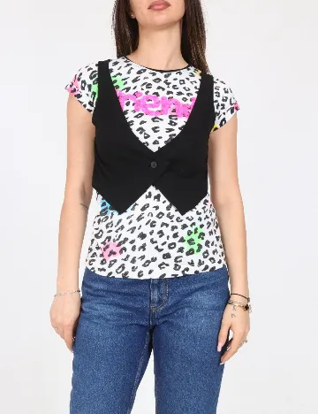 Tricou Zara, alb/negru